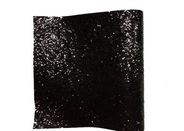 China Textiel Ruig van Pu schittert de Bekledingen Zwart Behang 25cm*138cm van de Stoffenmuur leverancier