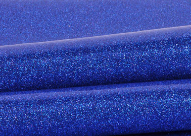 China Blauw Pvc schittert Stof met Doekbodem, schittert de Speciale Textielleerfonkeling Stof leverancier