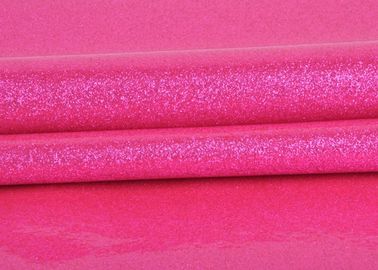 China Het duurzame Synthetische Leer schittert Pvc-Stoffen Rozerode Kleur voor het Maken van Zakken leverancier
