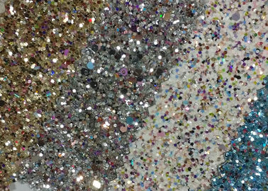 China Ruige de diamant schittert Fonkelingsstof, Decoratief schitter Muurstof fabriek