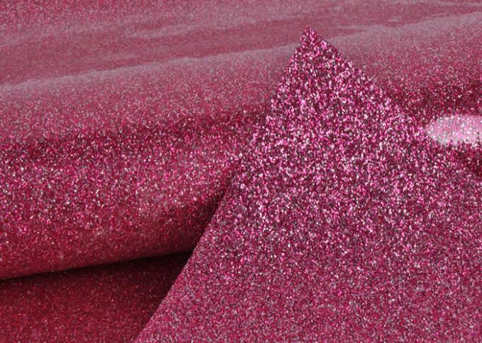 1.38m het Roze van pvc Shinning schittert Pvc-Stoffenleer met Doekbodem