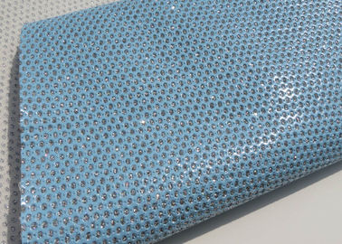 China Lichtblauwe Mooie Geperforeerde Waterdichte het Leer Materiële Stof van de Leerstof fabriek